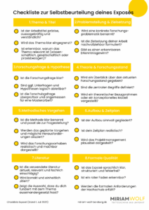 Checkliste für dein Exposé
