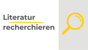 Literatur recherchieren mit Lupen-Symbol