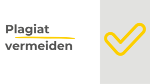 Plagiat vermeiden mit einem Haken-Symbol